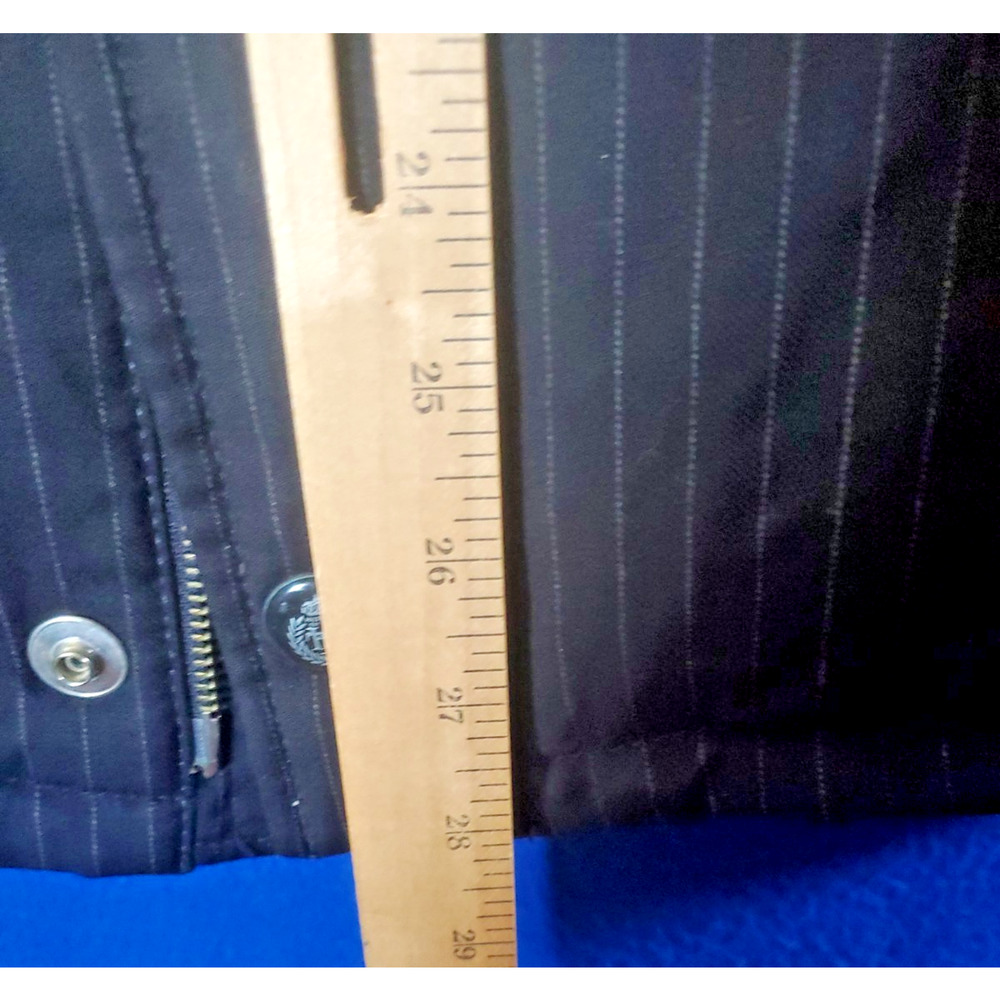 Tommy Hilfiger Men XL Pinstripe Puffer Vest Wool Blend Full Zip Snap Insulated - Picture 10 of 16